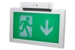 Señal de salida de emergencia LED de instalación múltiple con carcasa plástica, LE2915