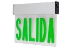 Señal de salida de emergencia con leyenda SALIDA de una cara (12 LED), JEL1GW/JEL1RW