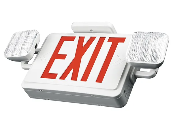 Señal de salida LED combinada con luz de emergencia (letras verdes/rojas), JLEC2GW/JLEC2RW